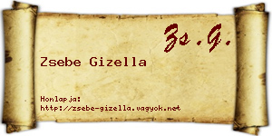 Zsebe Gizella névjegykártya