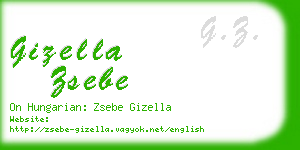 gizella zsebe business card